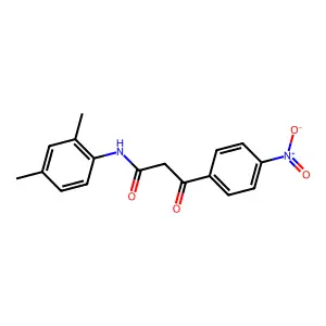 N-(2,4-dimethylphenyl)-3-(4-nitrophenyl)-3-oxopropanamide structure