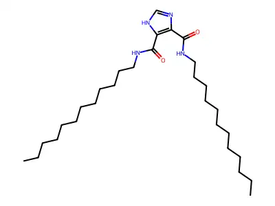 1H-Imidazole-4,5-dicarboxamide, N,N'-didodecyl- structure