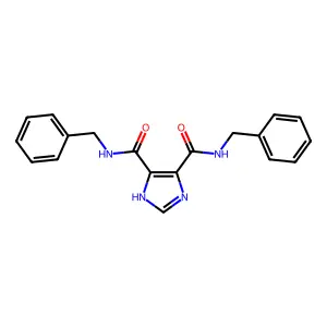 1H-Imidazole-4,5-dicarboxamide, N,N'-bis(phenylmethyl)- structure
