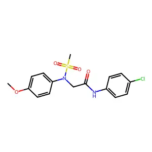 N-(4-chlorophenyl)-2-(4-methoxy-N-methylsulfonylanilino)acetamide structure