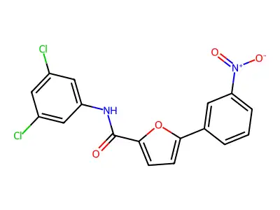 N-(3,5-dichlorophenyl)-5-(3-nitrophenyl)furan-2-carboxamide structure