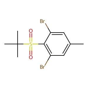 2-[(Tert-butyl)sulfonyl]-1,3-dibromo-5-methylbenzene structure