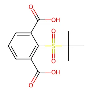 1,3-Benzenedicarboxylic acid, 2-[(1,1-dimethylethyl)sulfonyl]- structure