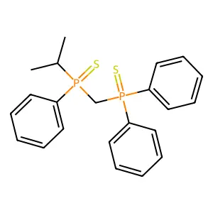 diphenyl-[[phenyl(propan-2-yl)phosphinothioyl]methyl]-sulfan structure
