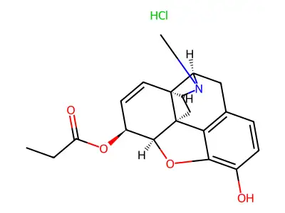 Hydromorphine 6-propionate hydrochloride structure