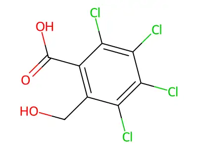 2,3,4,5-tetrachloro-6-(hydroxymethyl)benzoic Acid structure