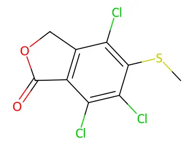 1(3H)-Isobenzofuranone, 5-(methylthio)-4,6,7-trichloro- structure