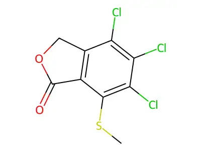 1(3H)-Isobenzofuranone, 7-(methylthio)-4,5,6-trichloro- structure