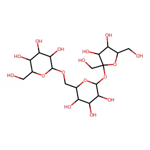 Raffinose, pentahydrate structure