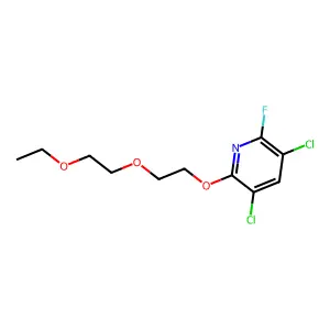 3,5-Dichloro-2-[2-(2-ethoxyethoxy)ethoxy]-6-fluoropyridine structure
