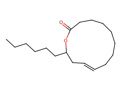(10E)-13-hexyl-1-oxacyclotridec-10-en-2-one structure