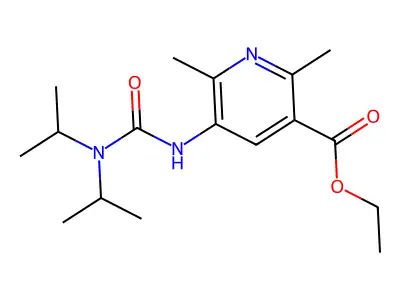 Ethyl 5-(3,3-diisopropylureido)-2,6-dimethylnicotinate structure
