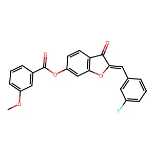 2-(3-Fluorobenzylidene)-3-oxo-2,3-dihydro-1-benzofuran-6-yl 3-methoxybenzoate structure