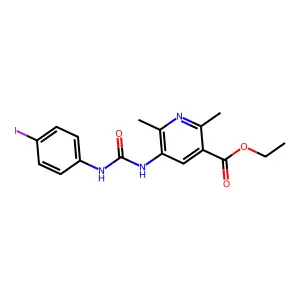 Ethyl 5-{[(4-iodophenyl)carbamoyl]amino}-2,6-dimethylpyridine-3-carboxylate structure