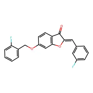 6-[(2-Fluorophenyl)methoxy]-2-[(3-fluorophenyl)methylene]benzo[b]furan-3-one structure