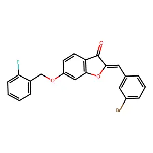 2-[(3-Bromophenyl)methylene]-6-[(2-fluorophenyl)methoxy]benzo[b]furan-3-one structure
