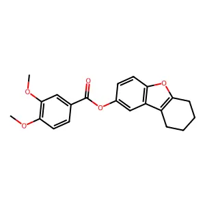 6,7,8,9-Tetrahydrodibenzofuran-2-yl 3,4-dimethoxybenzoate structure