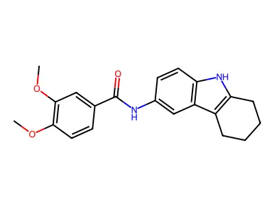 3,4-dimethoxy-N-(2,3,4,9-tetrahydro-1H-carbazol-6-yl)benzamide structure