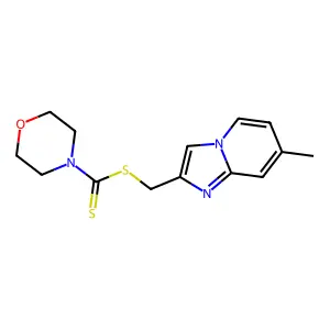 (7-Methylimidazo[1,2-a]pyridin-2-yl)methyl morpholine-4-carbodithioate structure