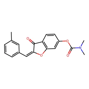 (Z)-2-(3-methylbenzylidene)-3-oxo-2,3-dihydrobenzofuran-6-yl dimethylcarbamate structure
