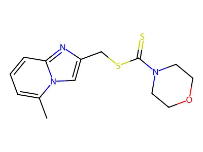 (5-Methylimidazo[1,2-a]pyridin-2-yl)methyl morpholine-4-carbodithioate structure