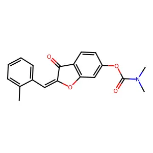 (Z)-2-(2-methylbenzylidene)-3-oxo-2,3-dihydrobenzofuran-6-yl dimethylcarbamate structure