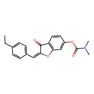 (Z)-2-(4-ethylbenzylidene)-3-oxo-2,3-dihydrobenzofuran-6-yl dimethylcarbamate structure
