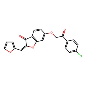 (Z)-6-(2-(4-chlorophenyl)-2-oxoethoxy)-2-(furan-2-ylmethylene)benzofuran-3(2H)-one structure