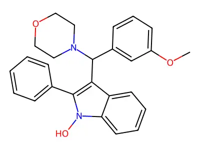 3-[(3-Methoxyphenyl)morpholin-4-ylmethyl]-2-phenylindol-1-ol structure
