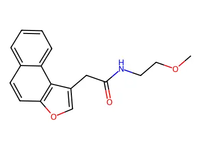 N-(2-methoxyethyl)-2-(naphtho[2,1-b]furan-1-yl)acetamide structure