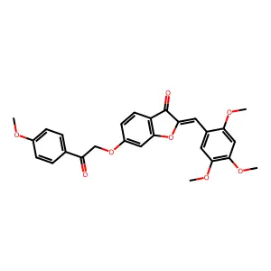 (Z)-6-(2-(4-methoxyphenyl)-2-oxoethoxy)-2-(2,4,5-trimethoxybenzylidene)benzofuran-3(2H)-one structure