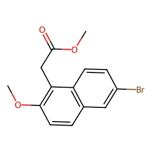 Methyl 2-(6-bromo-2-methoxynaphthyl)acetate structure