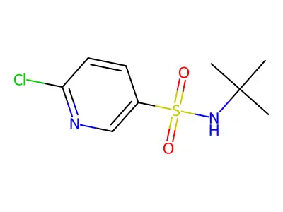 N-tert-butyl-6-chloropyridine-3-sulfonamide structure