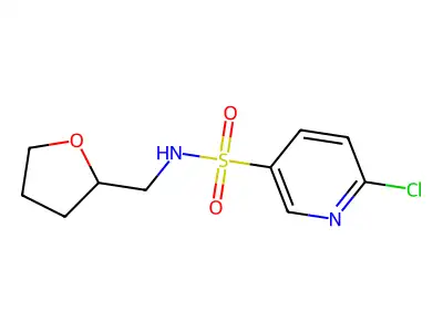 6-chloro-N-(tetrahydro-2-furanylmethyl)-3-pyridinesulfonamide structure