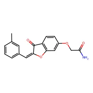 (Z)-2-((2-(3-methylbenzylidene)-3-oxo-2,3-dihydrobenzofuran-6-yl)oxy)acetamide structure