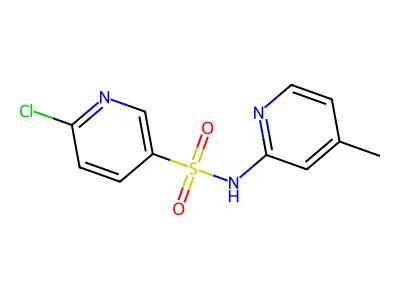 6-chloro-N-(4-methylpyridin-2-yl)pyridine-3-sulfonamide structure