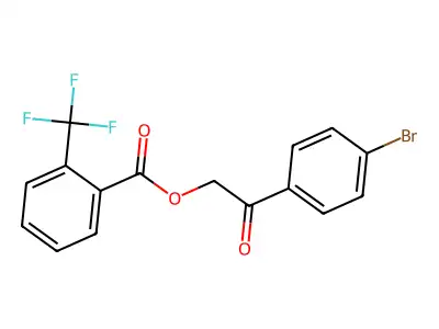 2-(4-Bromophenyl)-2-oxoethyl 2-(trifluoromethyl)benzoate structure