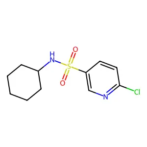 6-chloro-N-cyclohexylpyridine-3-sulfonamide structure
