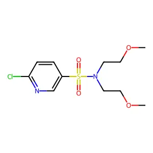 6-chloro-N,N-bis(2-methoxyethyl)pyridine-3-sulfonamide structure