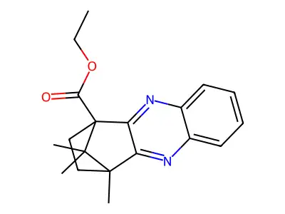 ethyl 4,11,11-trimethyl-3,4-dihydro-1,4-methanophenazine-1(2H)-carboxylate structure