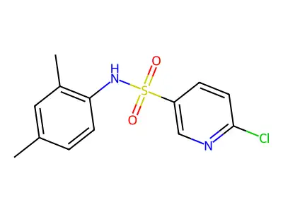 6-chloro-N-(2,4-dimethylphenyl)pyridine-3-sulfonamide structure