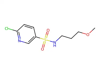 6-chloro-N-(3-methoxypropyl)pyridine-3-sulfonamide structure