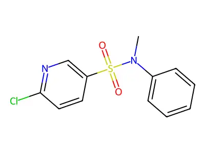 6-chloro-N-methyl-N-phenylpyridine-3-sulfonamide structure