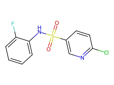6-chloro-N-(2-fluorophenyl)pyridine-3-sulfonamide structure