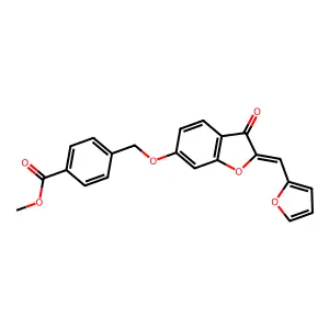 (Z)-methyl 4-(((2-(furan-2-ylmethylene)-3-oxo-2,3-dihydrobenzofuran-6-yl)oxy)methyl)benzoate structure
