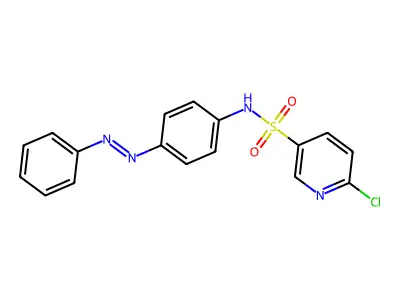 3-Pyridinesulfonamide, 6-chloro-N-[4-(2-phenyldiazenyl)phenyl]- structure