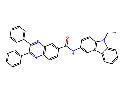 6-Quinoxalinecarboxamide, N-(9-ethyl-9H-carbazol-3-yl)-2,3-diphenyl- structure