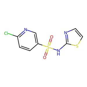 6-chloro-N-(1,3-thiazol-2-yl)pyridine-3-sulfonamide structure