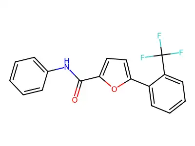 N-Phenyl-5-(2-(trifluoromethyl)phenyl)-2-furamide structure