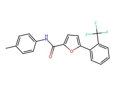 N-(4-Methylphenyl)-5-(2-(trifluoromethyl)phenyl)-2-furamide structure